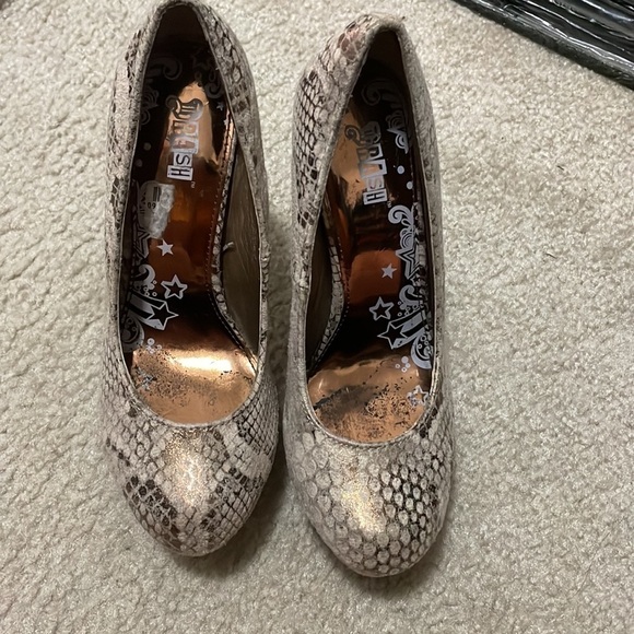 WOMENS Heels SNAKE SKIN STYLE SIZE 6 - Picture 6 of 7